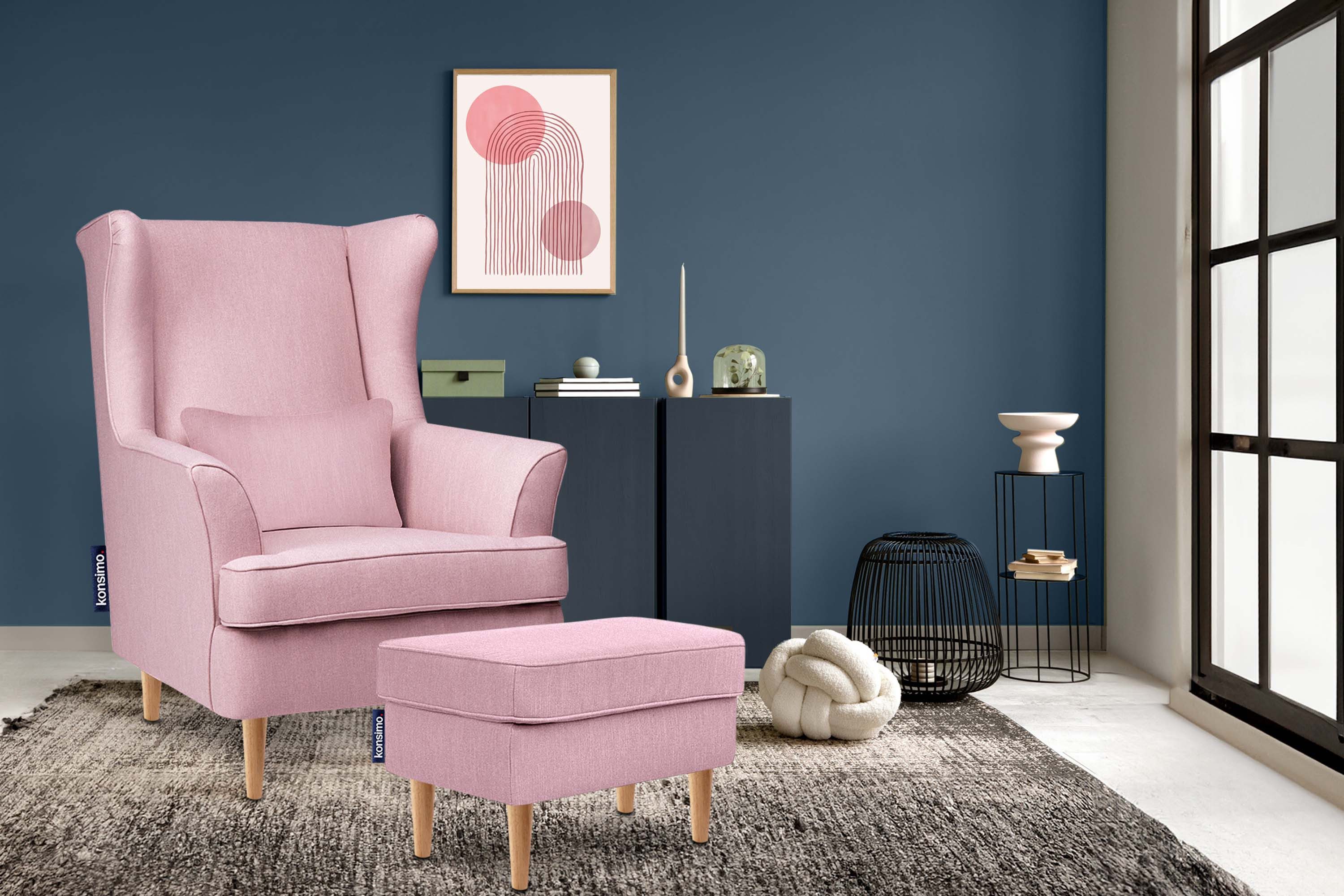 KONSIMO® Ohrensessel STRALIS Sessel, zeitloses Design günstig online kaufen