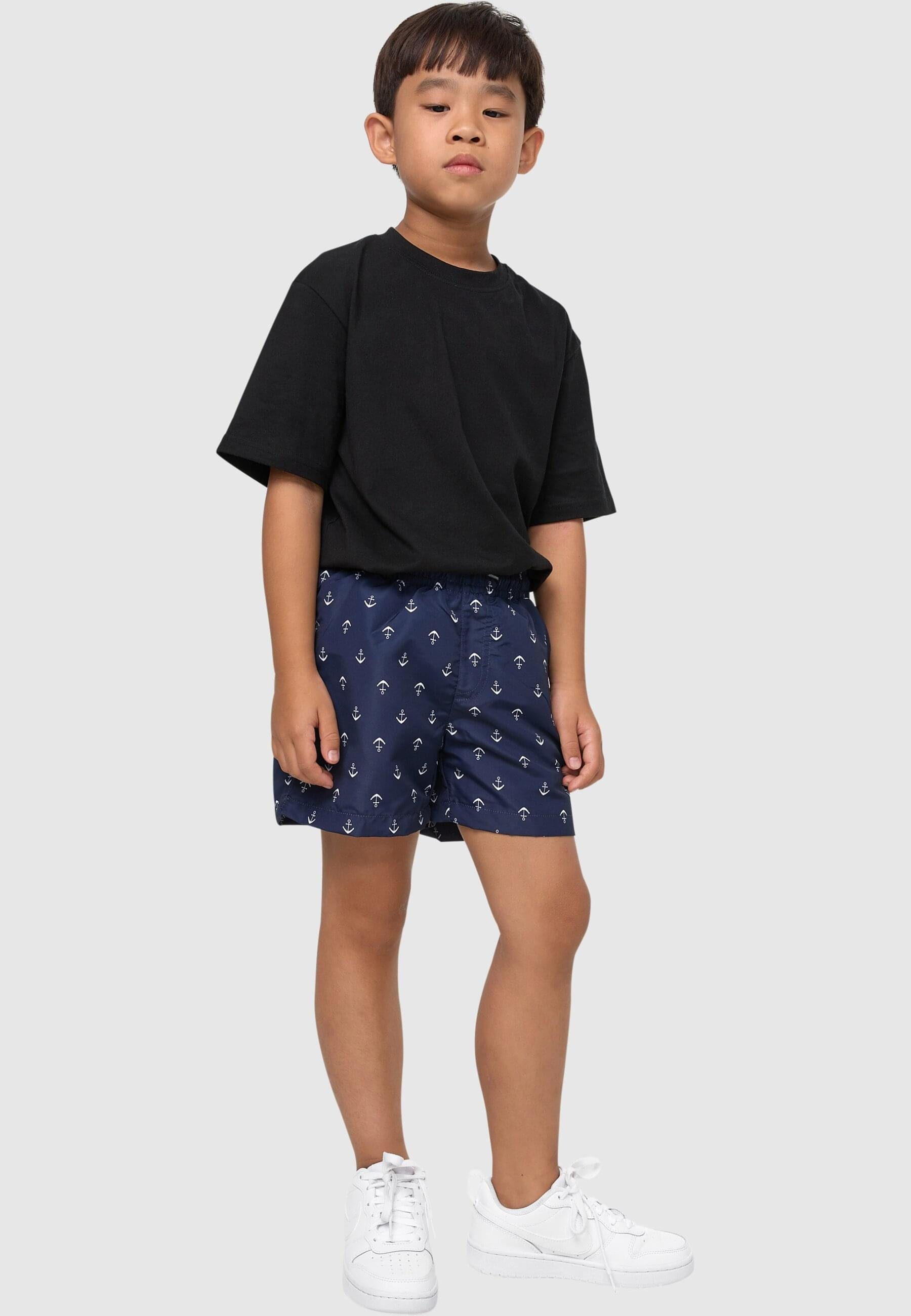 URBAN CLASSICS Badeshorts Herren Boys Shorts anchor/navy Swim Pattern