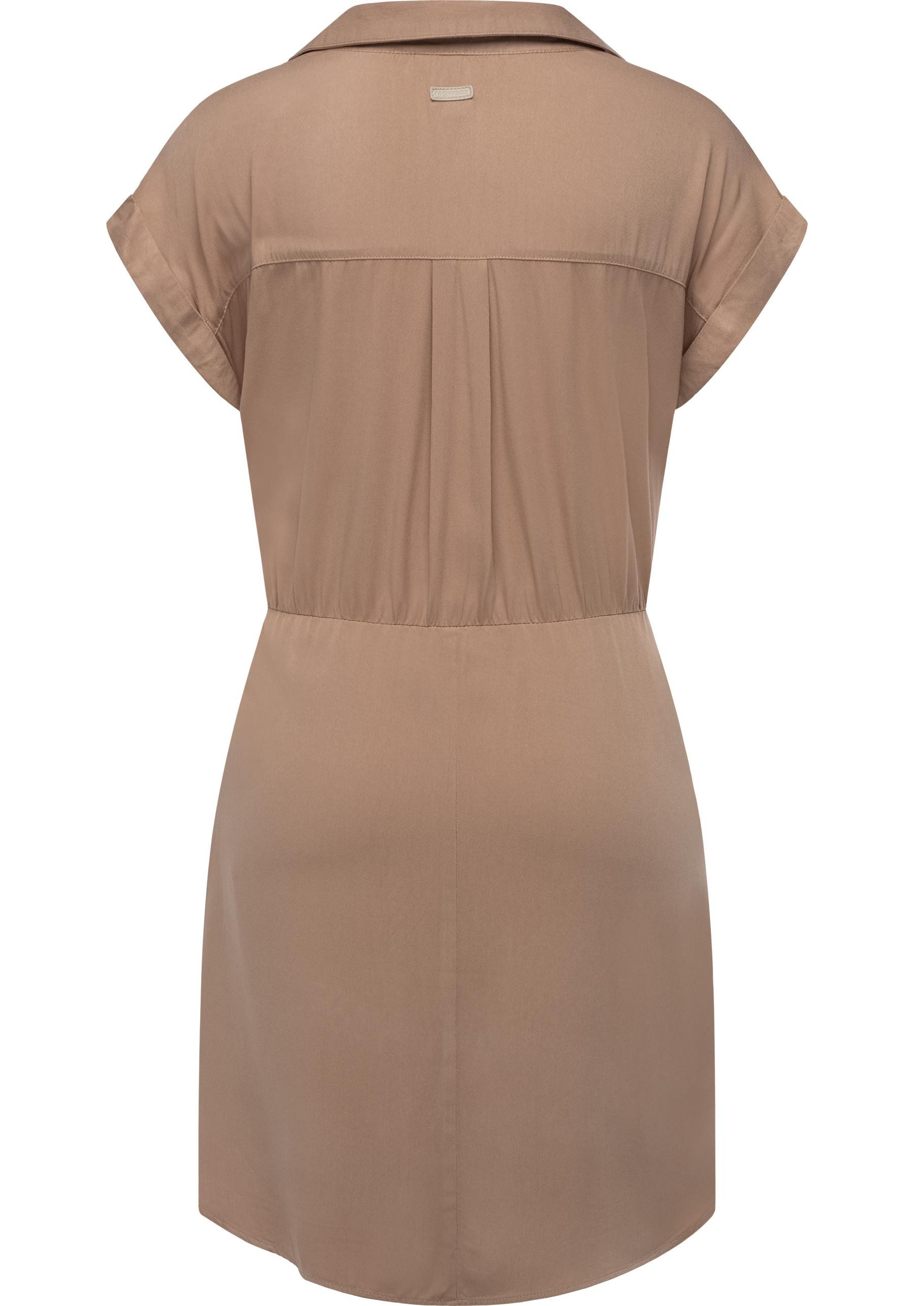 Ragwear Blusenkleid Bahaya stylisches Damen Sommerkleid mit Bindeband
