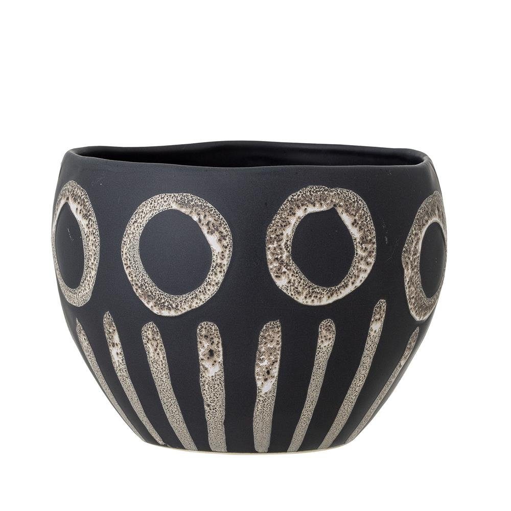 Bloomingville Blumentopf Magnus, Schwarz, aus Steingut, günstig online kaufen