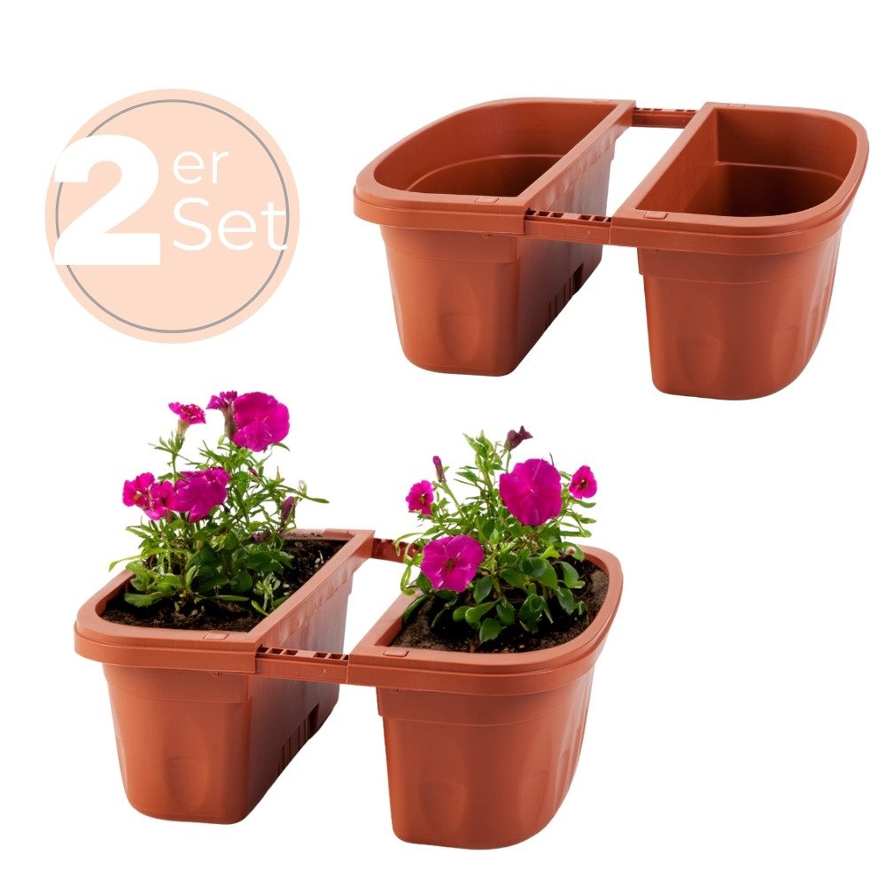 GarPet Blumenkasten 2x Blumen Kasten Beidseitig günstig online kaufen