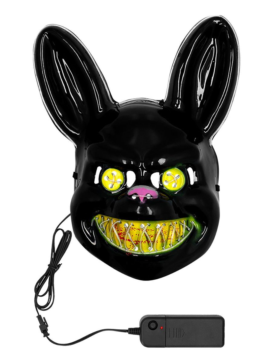 Verkleidungsmaske Killerhase LED Maske - Horror Halloween Maske