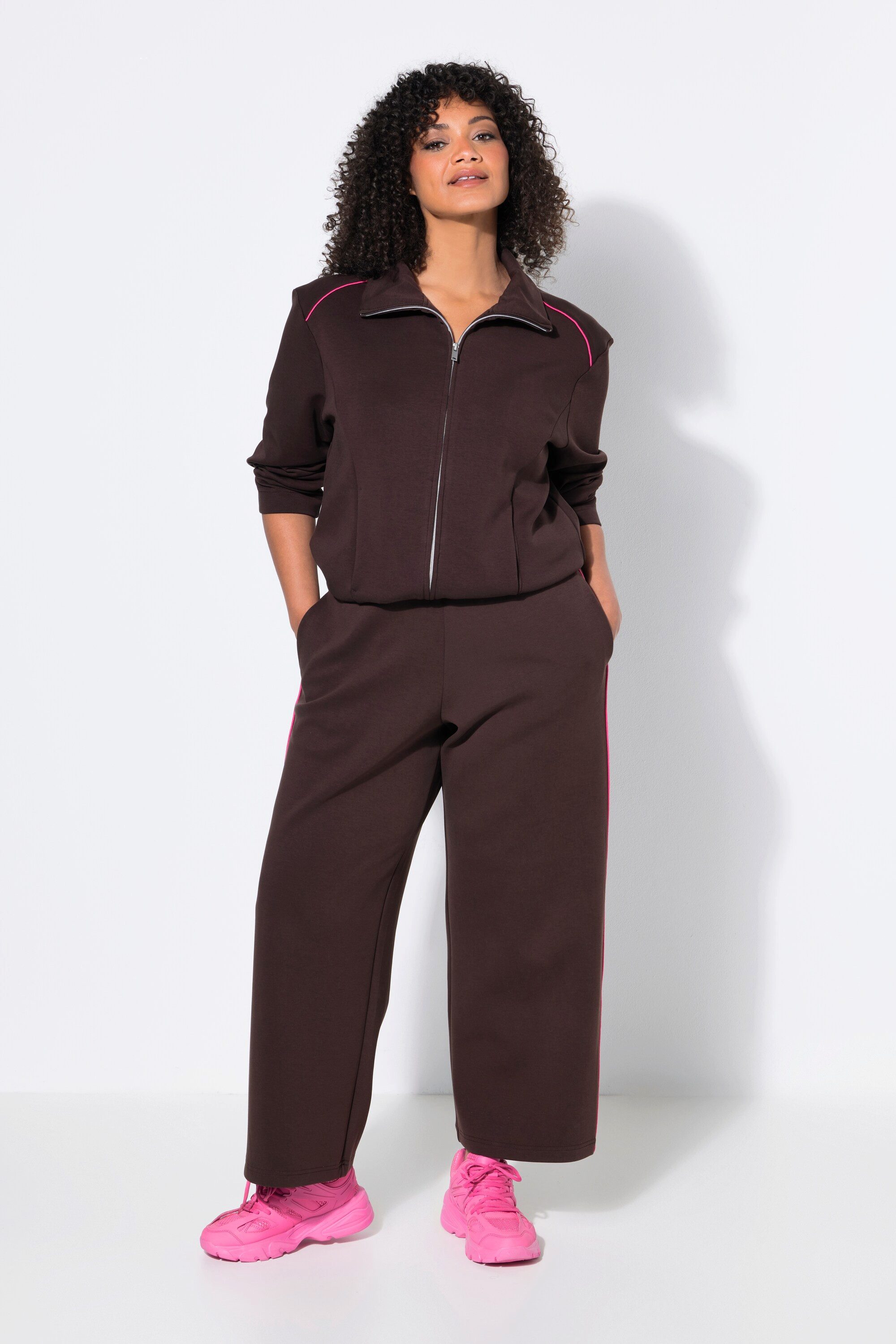 Ulla Popken Jogginghose Jogginghose Barrel-Schnitt Elastikbund Taschen