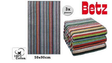 Betz Handtuch Set Arbeitshandtücher Set HELGOLAND 50 x 90 cm 100% Baumwolle bunt, 100% Baumwolle (Set, 3-St)