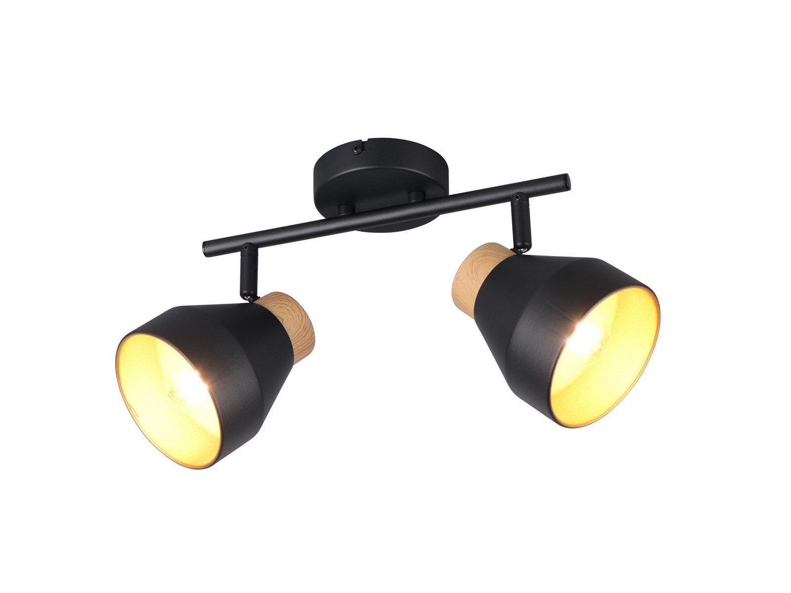 Reality Leuchten LED Deckenstrahler, Dimmfunktion, LED wechselbar, über Lichtschalter in 3 Stufen dimmbar, warmweiß, Licht-strahler innen Decke-nbeleuchtung Licht-spots Treppenhaus B 32cm