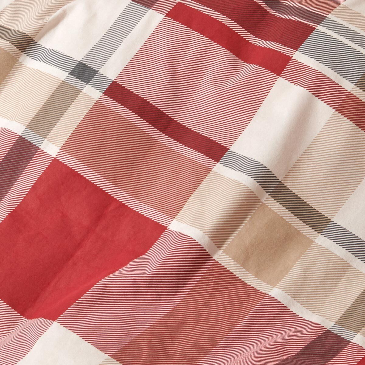 TRAUMSCHLAF Bettwäsche Lech rot, Flanell, 3 teilig, hochwertige Flanell Qualität, besonders hautsympathisch und weich