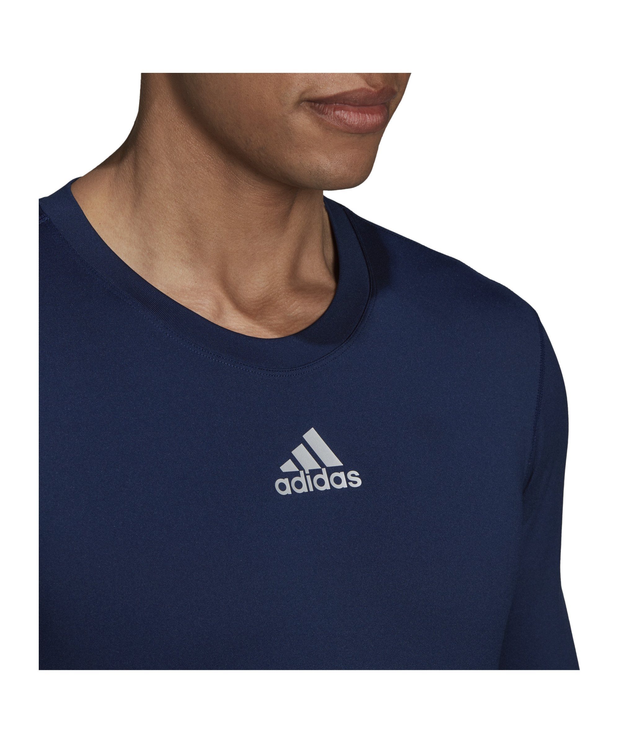 default Warm Dunkel Longsleeve adidas Performance Funktionsshirt TechFit blau