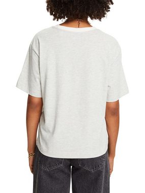Esprit T-Shirt Meliertes T-Shirt mit Rundhalsausschnitt (1-tlg)