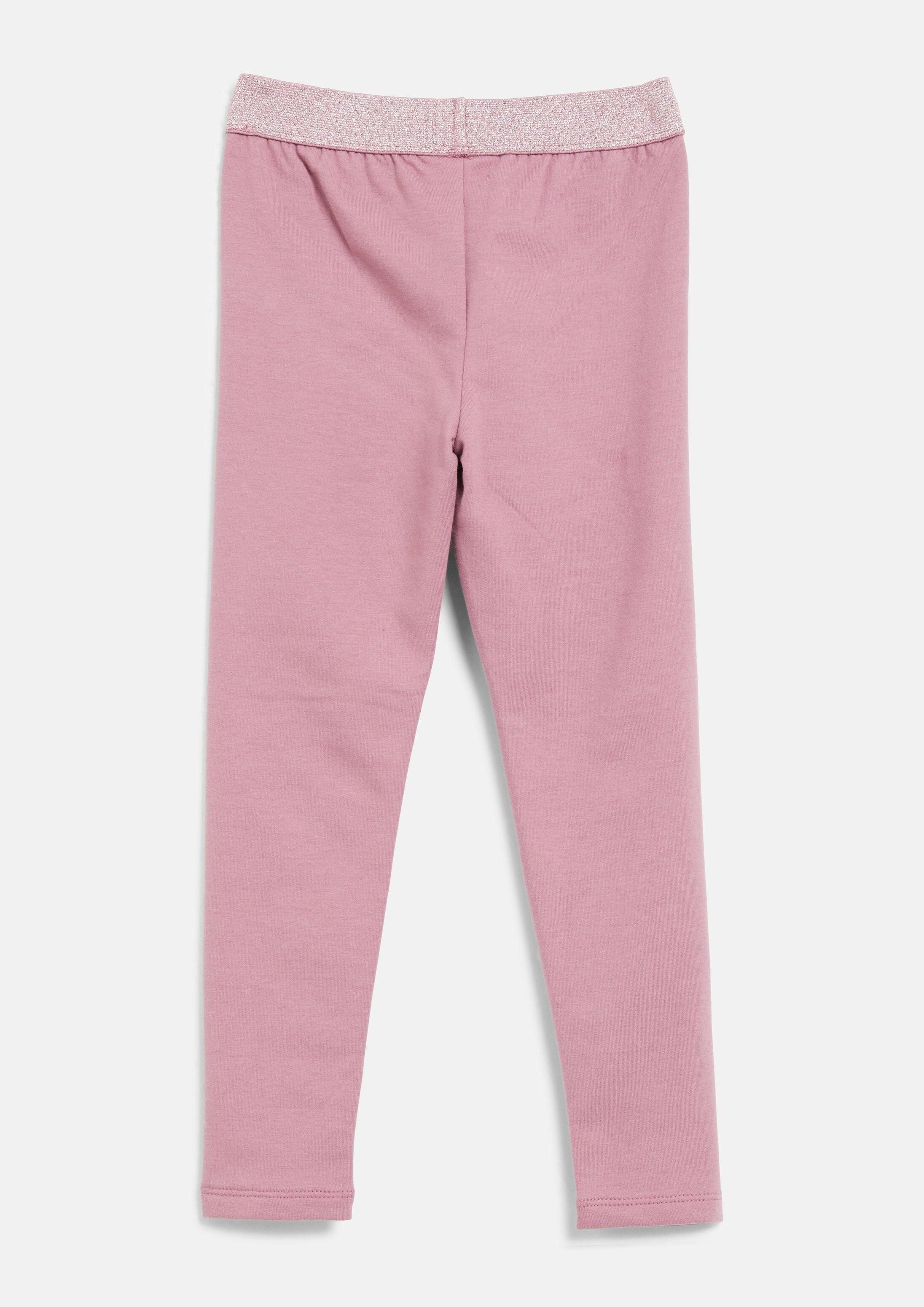 s.Oliver Leggings Leggings Kuschelige Ankle-Leggings mit Glitzerbund – Bild 2 von 4