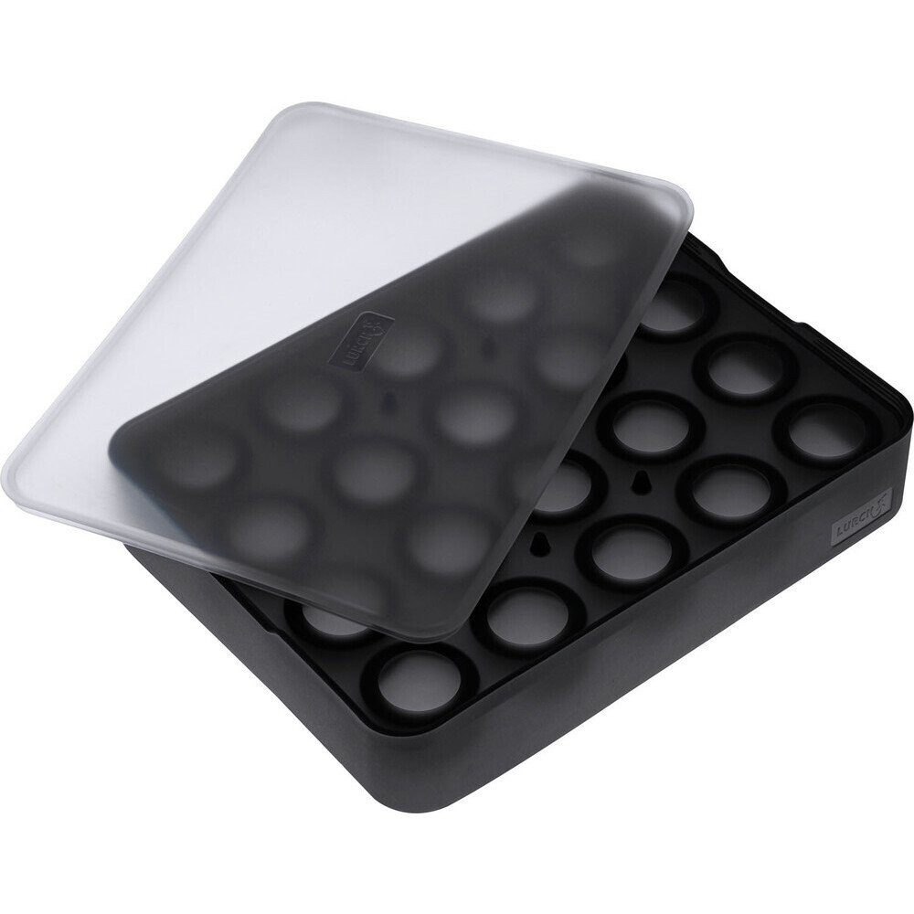 Lurch Eiswürfelform Eiswürfelform Kugel 3 cm Flexi-Form schwarz, Eiswürfelform Kugel, 20,00cm, Platin-Silikon, schwarz