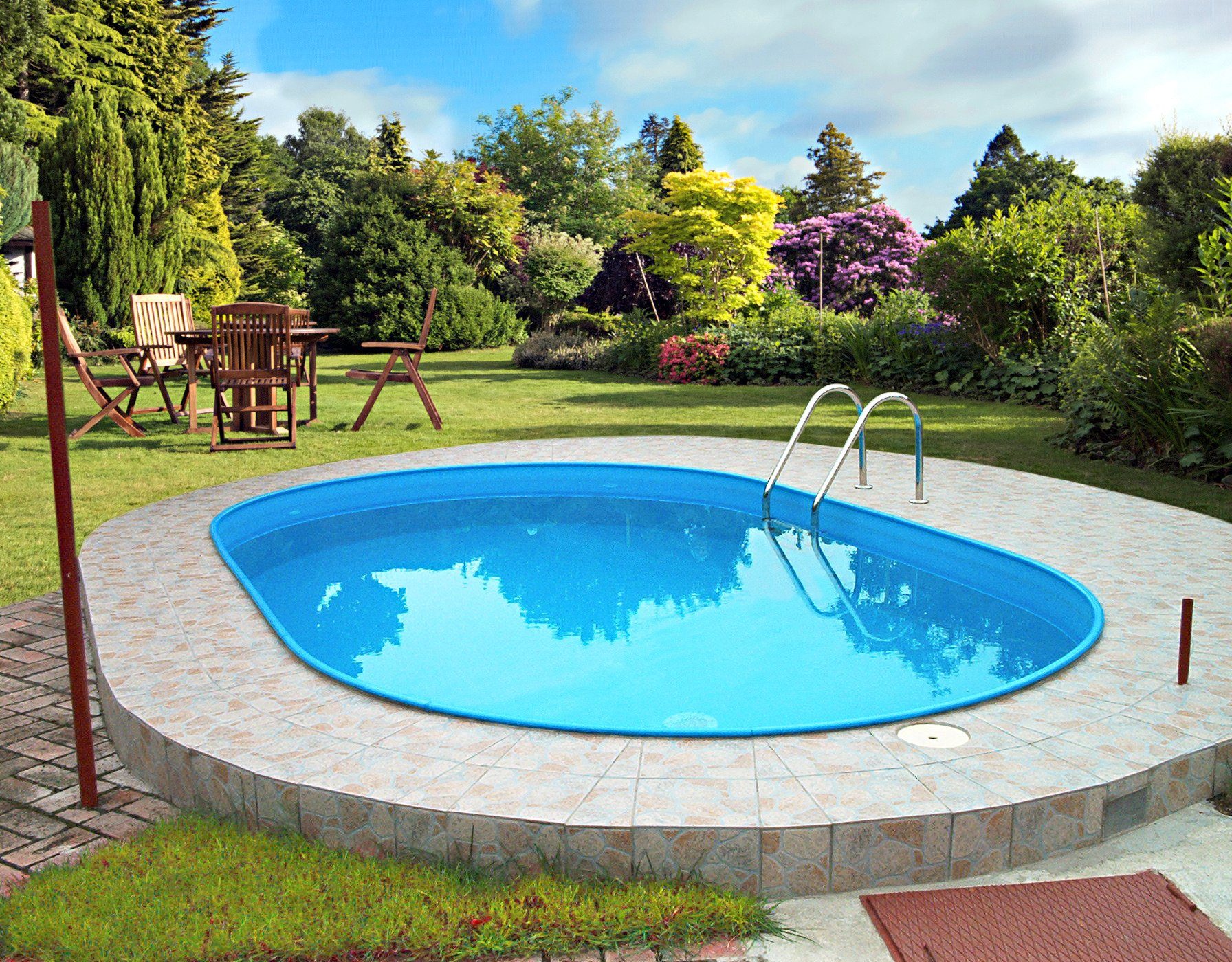 SUMMER FUN Ovalpool BODRUM II (Set, 2-tlg), inkl. Bodenschutzplane