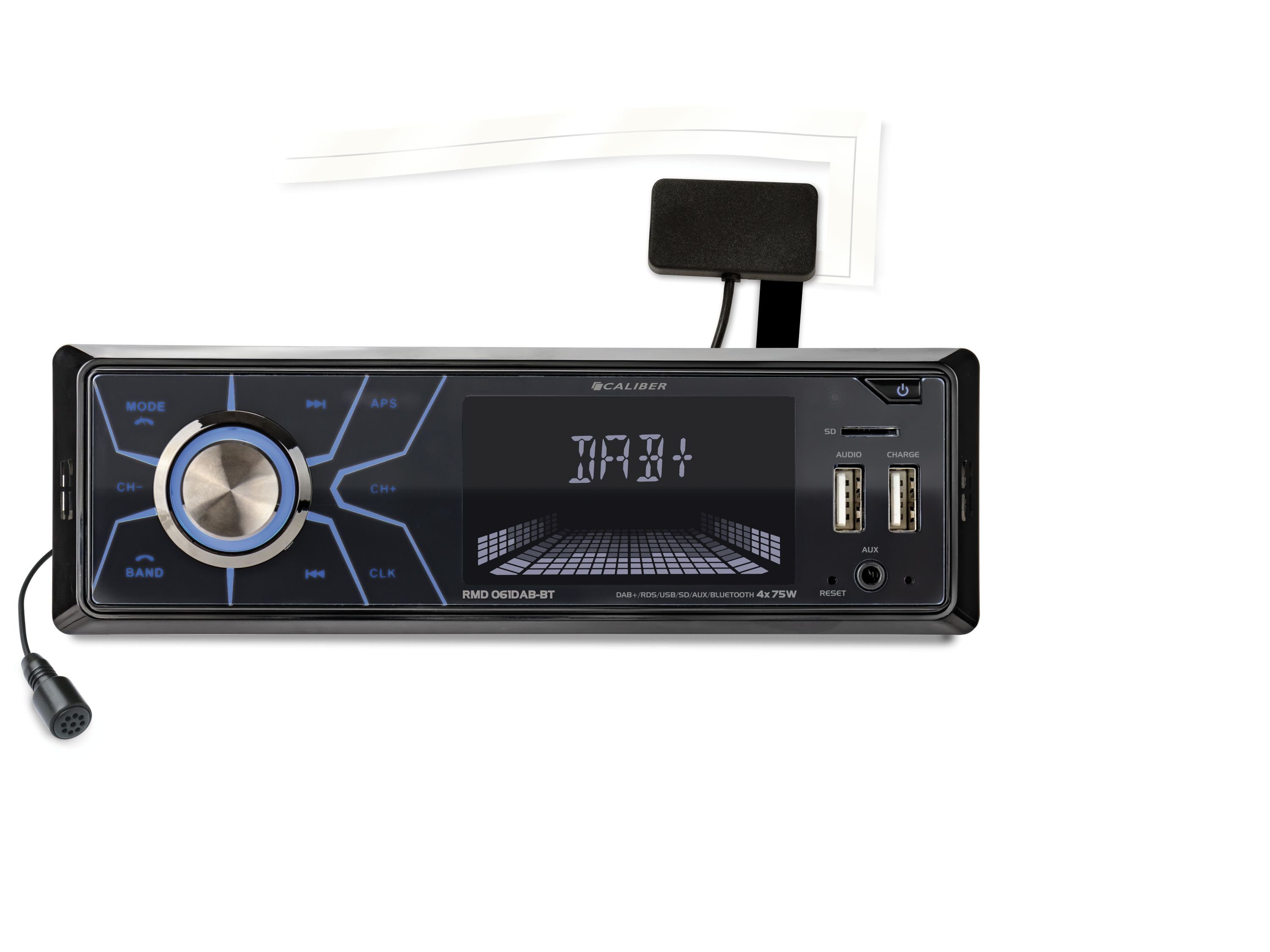 4x FM Caliber 75Watt DAB+ SD Schwarz Autoradio USB Tuner RMD061DAB-BT Bluetooth