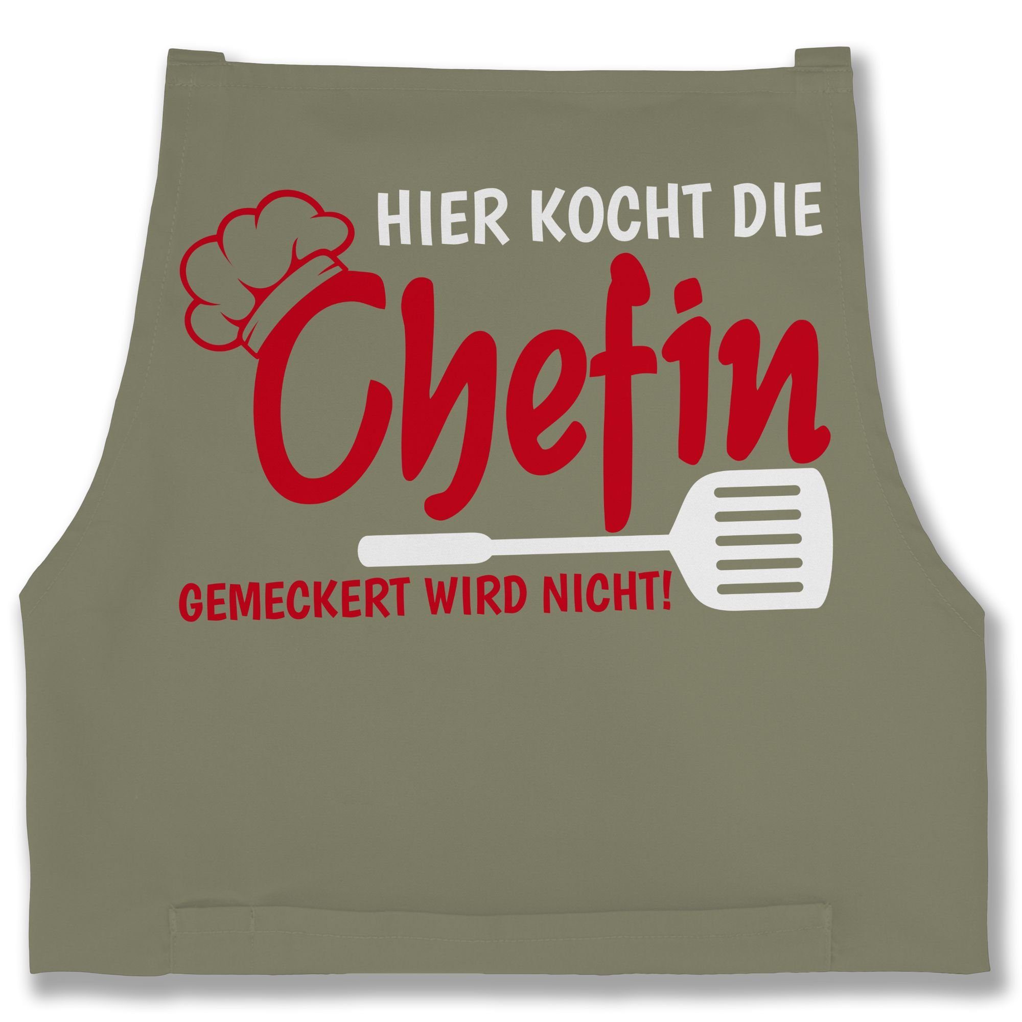 Shirtracer Kochschürze Hier kocht die Chefin gemeckert wird nicht, (1-tlg), Kochschürze Damen Frauen