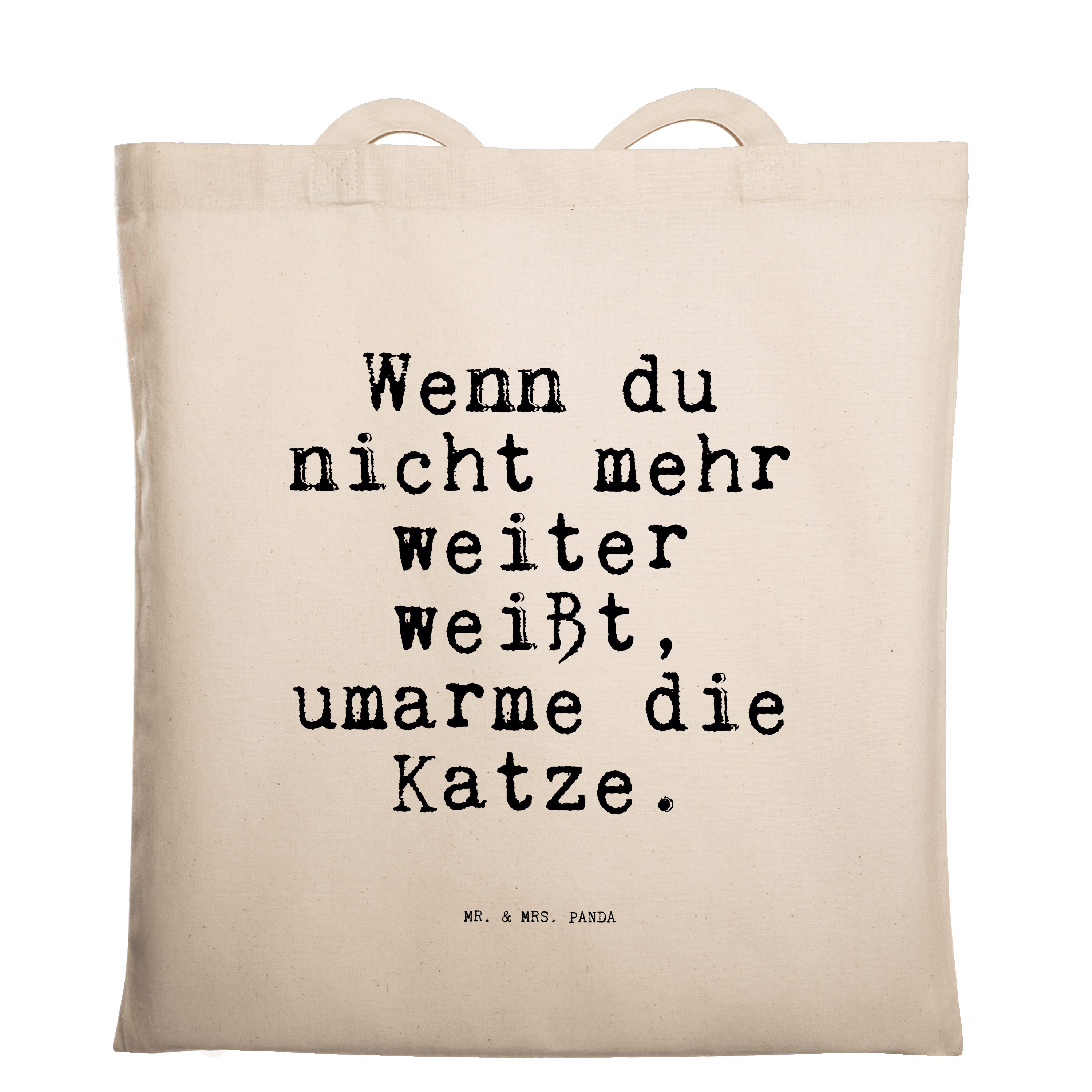 Mr. & Mrs. Panda Tragetasche Wenn du nicht mehr... - Transparent - Geschenk, faul, Beuteltasche, B (1-tlg)