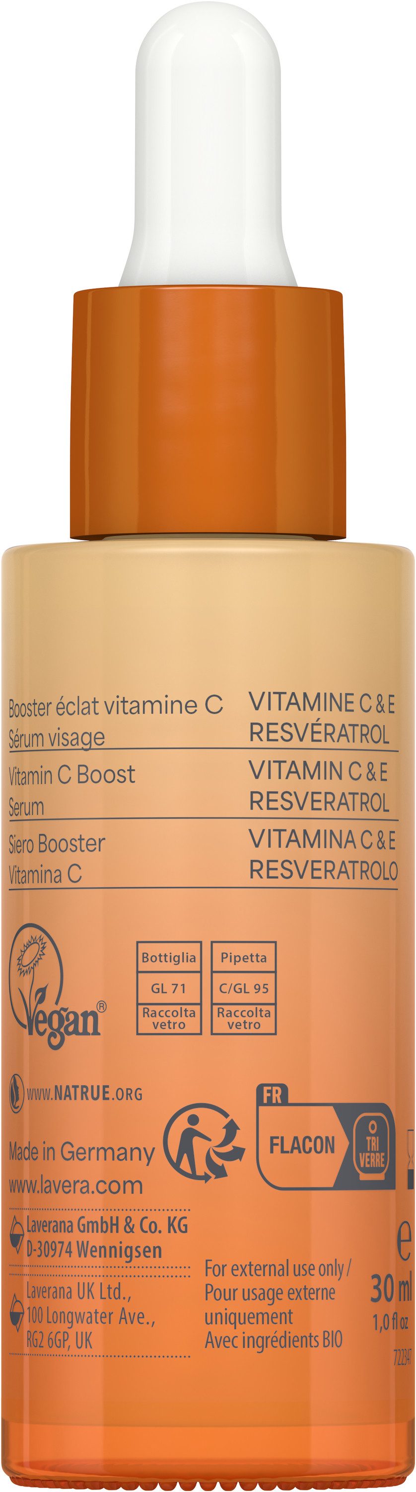 lavera Bio-Gesichtsserum "Glow by Nature" mit Vitamin C+E, 30 ml – Bild 3 von 3