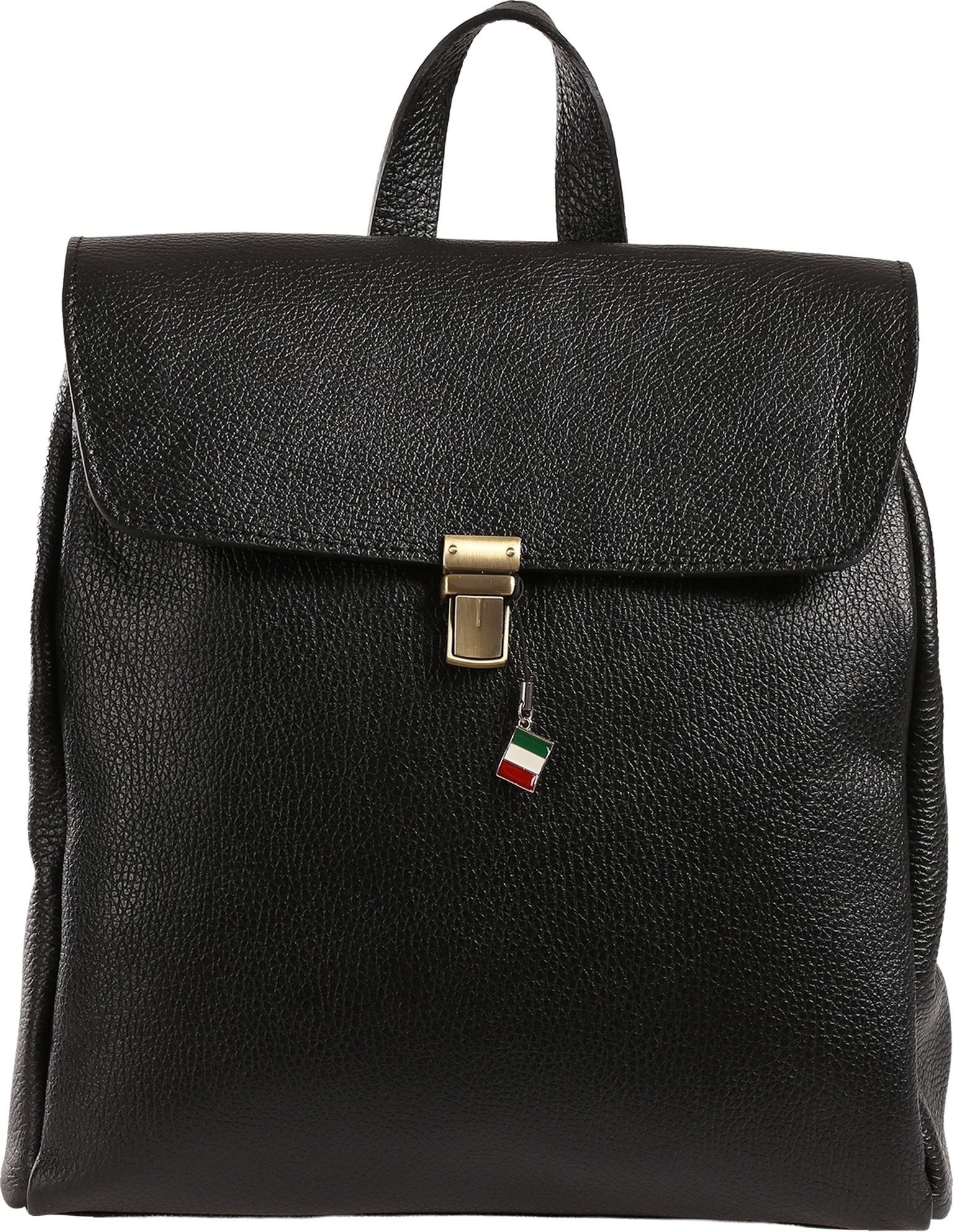 FLORENCE Cityrucksack Florence Rucksack Damen Echtleder (Cityrucksack), Damen Cityrucksack Leder, schwarz ca. 28cm x 29cm hoch