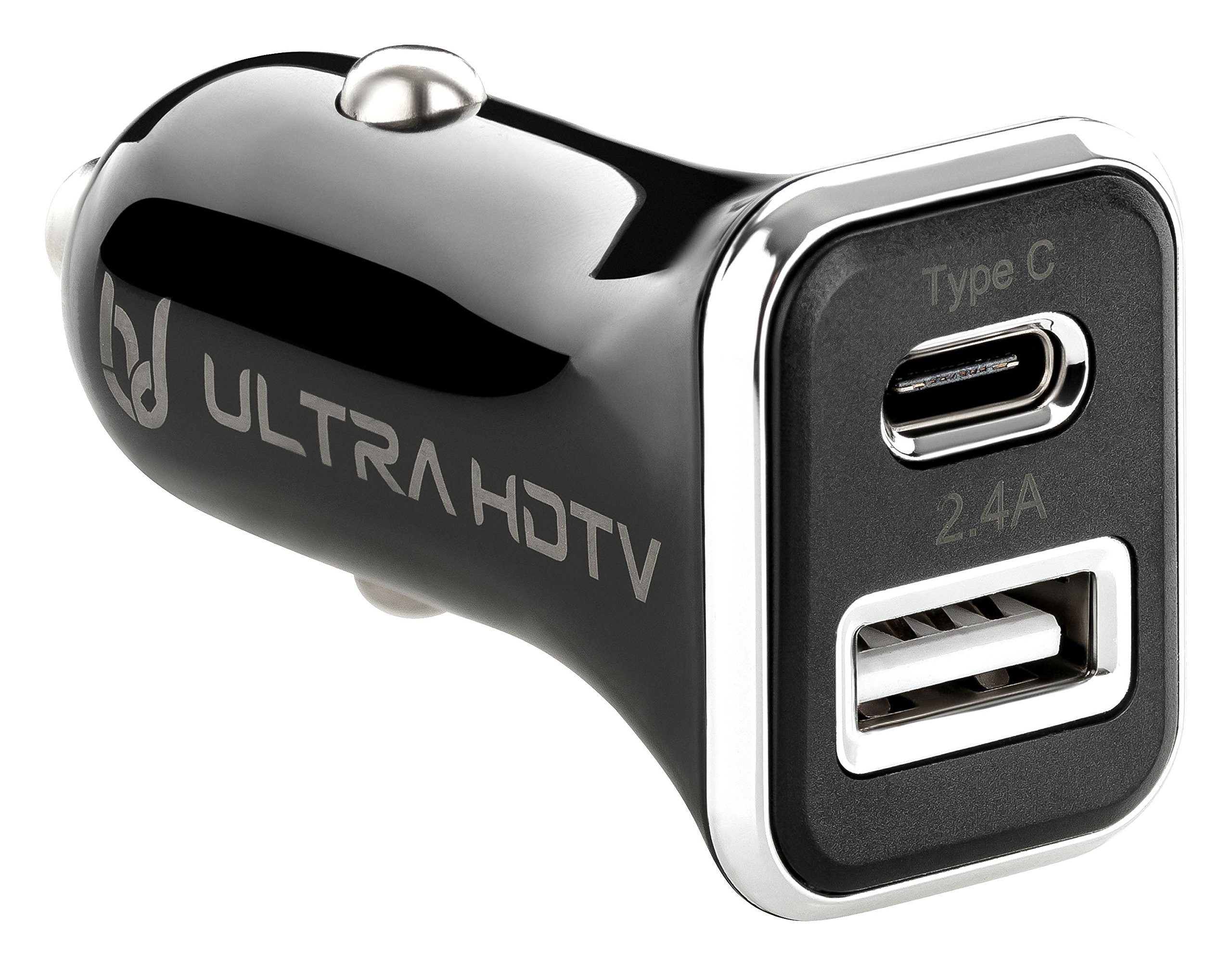 USB Auto-Ladegerät, Dual Port (USB-C & USB-A) Smartphone-Ladegerät
