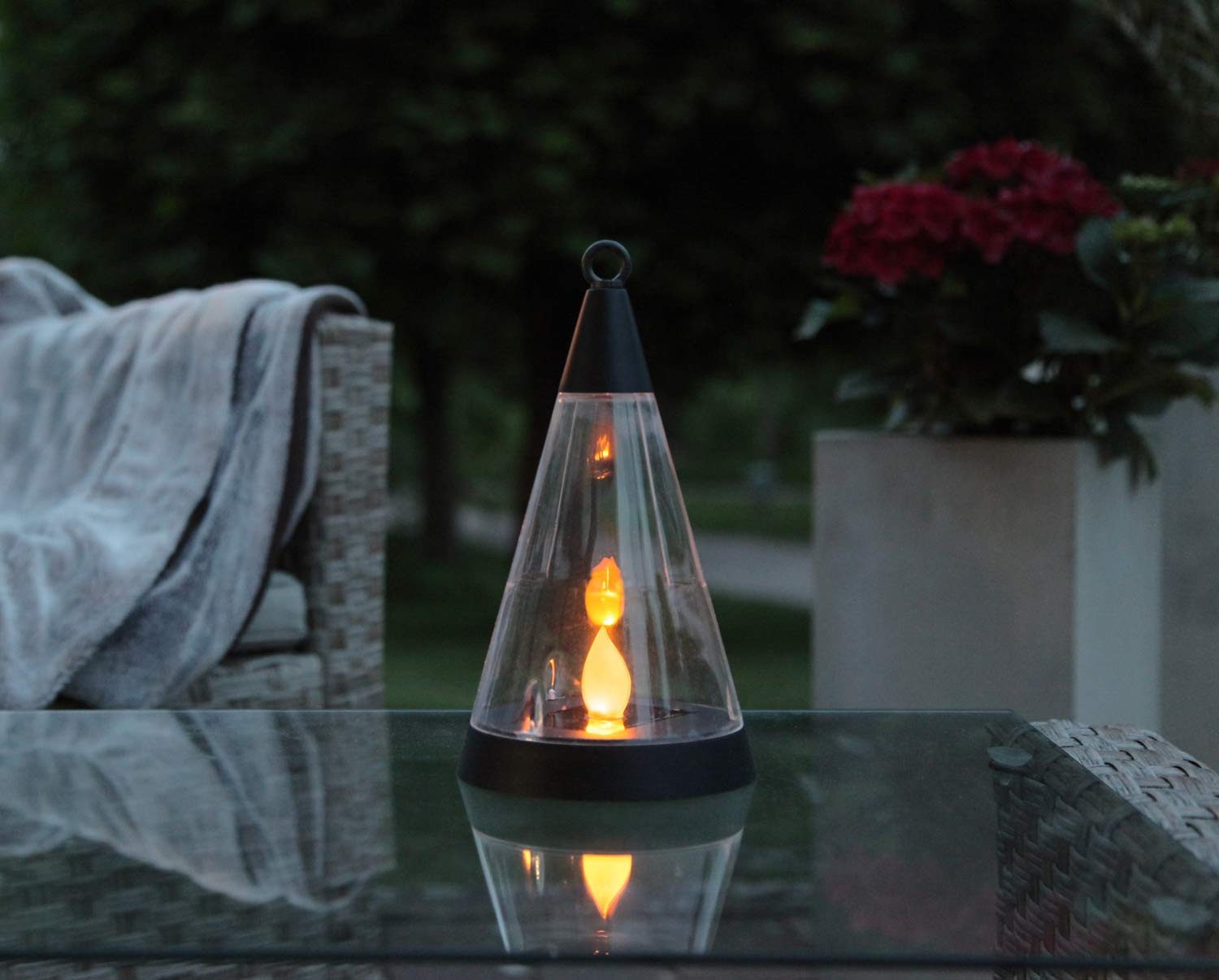 STAR TRADING LED Laterne Pisa, LED, amber, Solarleuchte 1 LED amber hängend oder stehend nutzbar