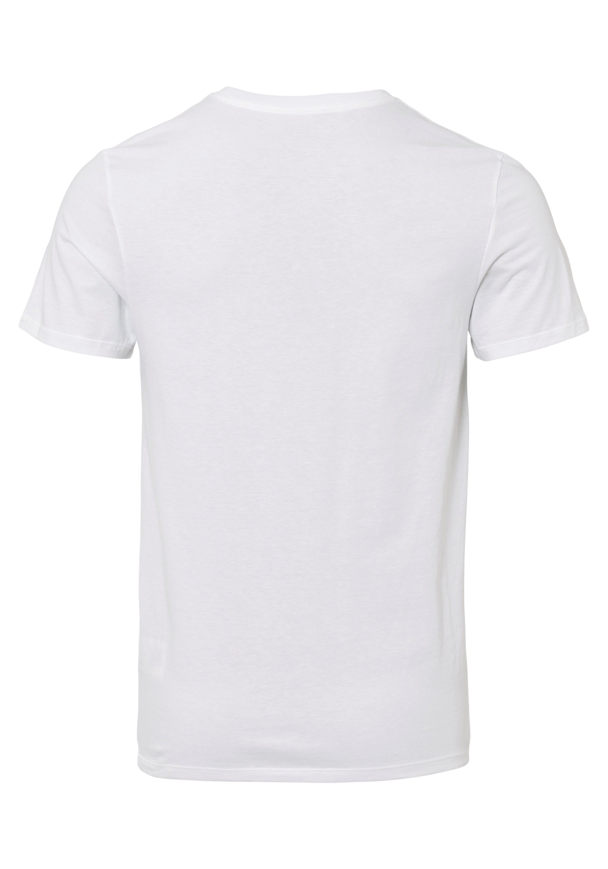 weiß T-Shirt Hautgefühl Atmungsaktives für (3er-Pack) Baumwollmaterial Lacoste angenehmes