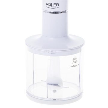 Adler Stabmixer AD 4620 Stabmixer-Set, Handmixer Set, 500W, 2 Stufen, weiß