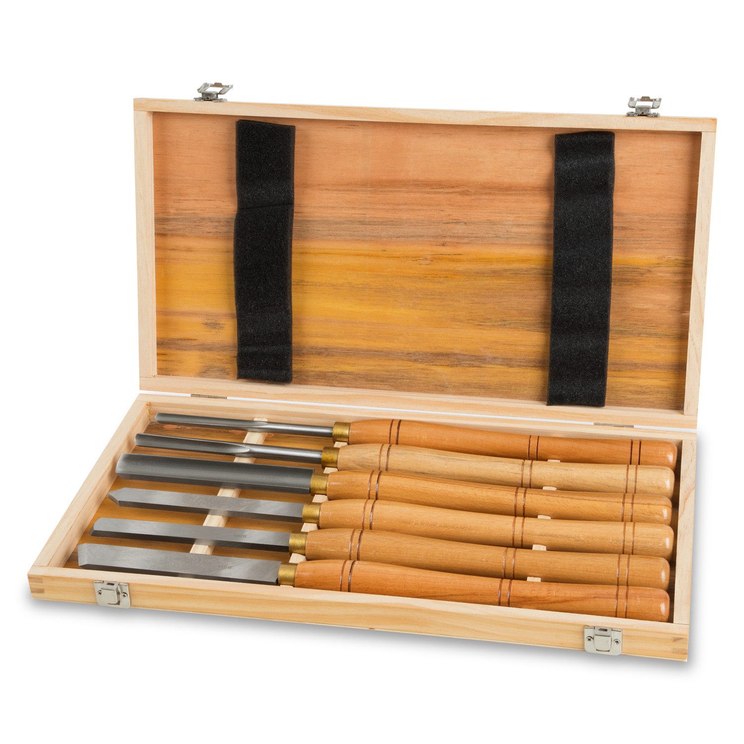 EBERTH Drechselbank Drechselmesser Set mit Holzkoffer, 6 Hochwertige HSS Drechseleisen, (6-tlg)