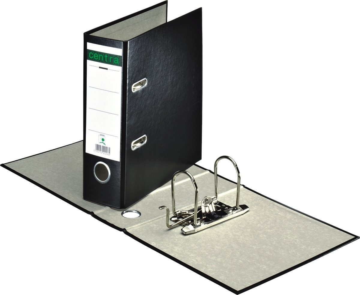 Centra Aktenordner Ordner A5 hoch 70mm PP-kaschiert schwarz