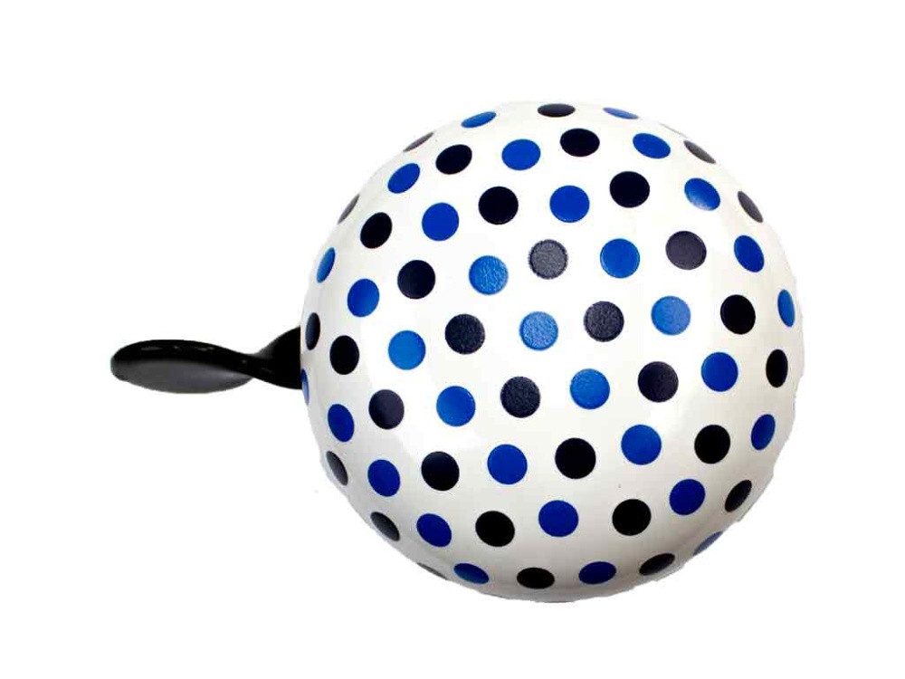 bb Klostermann Fahrradklingel beBell Mini Ding Dong Fahrradklingel blaue „Dots“, Ø 60mm
