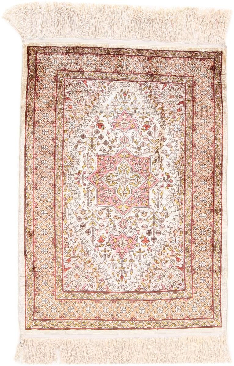 Seidenteppich Hereke Seide 60x83 Handgeknüpfter Orientteppich, Nain Trading, rechteckig, Höhe: 3 mm