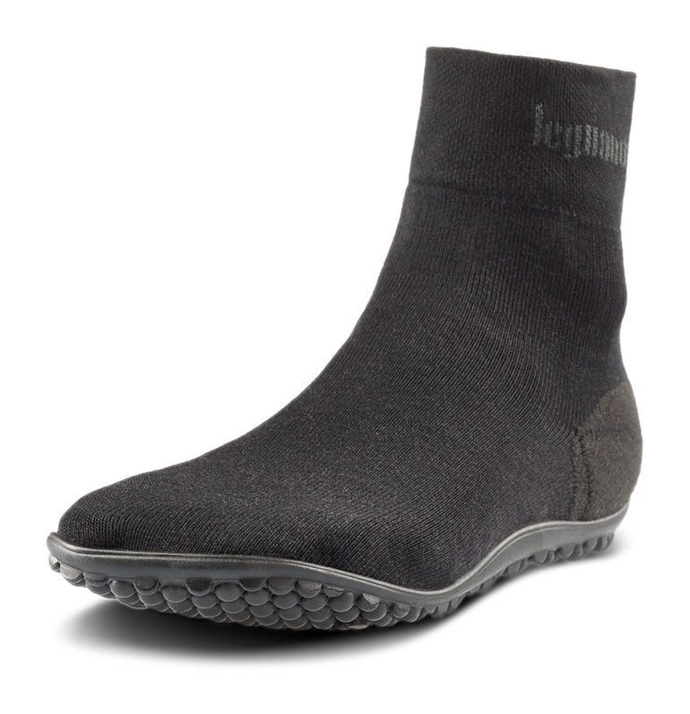 Leguano CLASSIC Barfußschuh mit dehnbarem Schaft schwarz