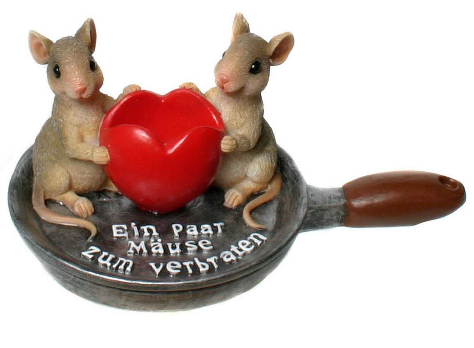 Kremers Schatzkiste Spardose Mäuse Bratpfannen Figur als Geldgeschenk Ein Paar Mäuse zum Verbraten, Handbemalt