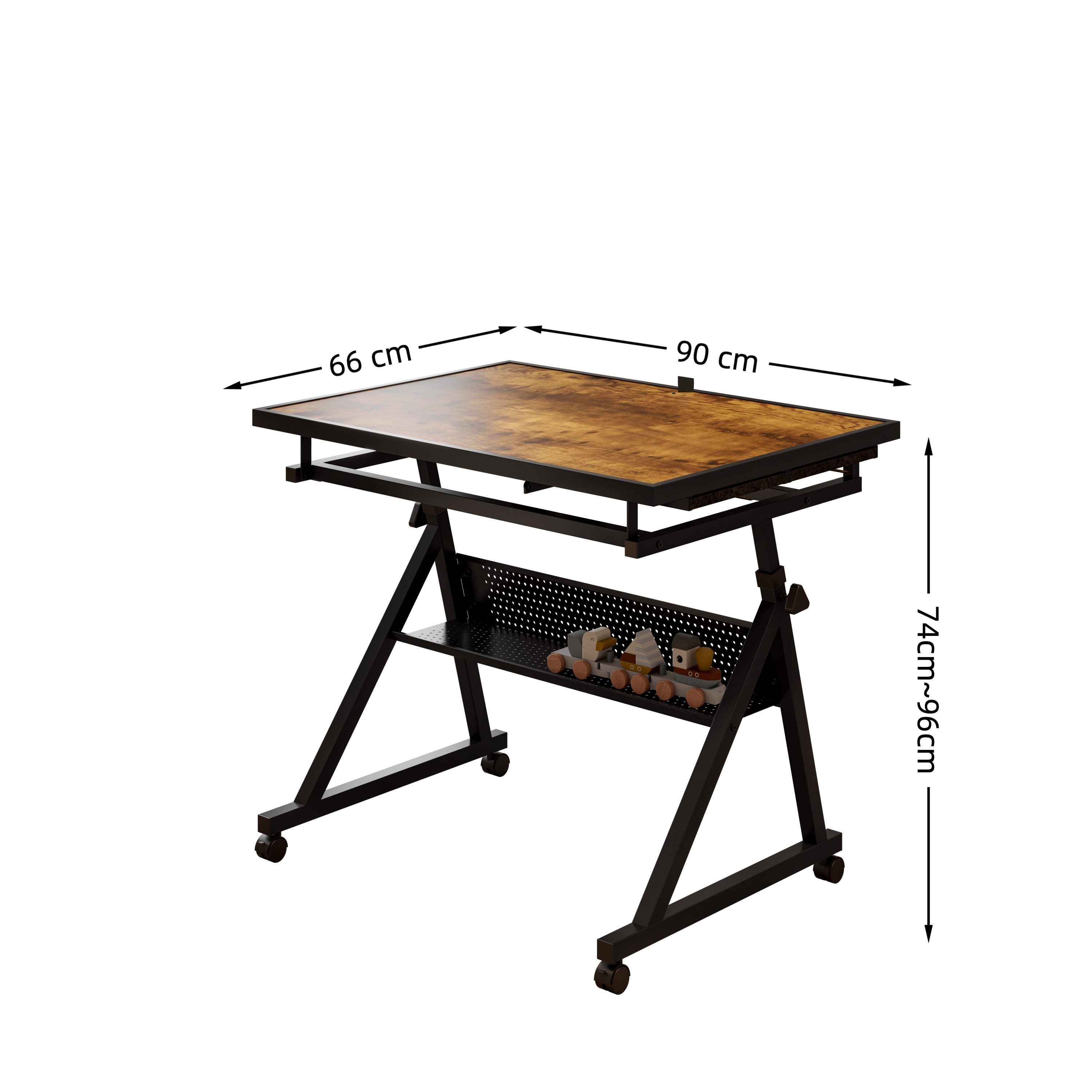 REDOM Puzzleunterlage Metall-Puzzle Tisch für Erwachsene 1500 Teile, (1, 1-tlg., Schwarz 90x66x96 cm), mit 4 Ablagen als Geschenk