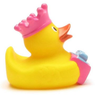 Duckshop Badespielzeug Badeente - Geburtstag - König mit pinker Krone - Quietscheente