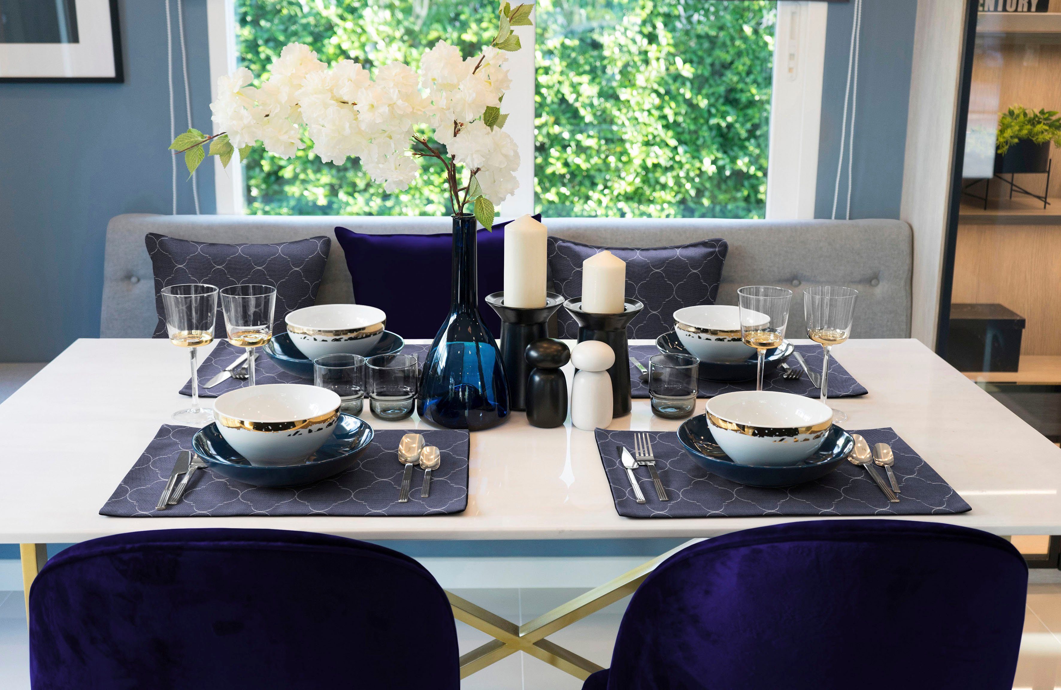 Adam Platzset Indian Cortezada, (2-St), GOTS organic,zertifiziert durch CERES 0242,Made in Germany