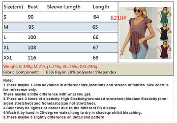 BlauWave Kurzarmshirt Frauen Sommer Blusen Rüschen Ärmel V-Ausschnitt (1-tlg) Lose Shirt Weiblich Elegant Plissee Top