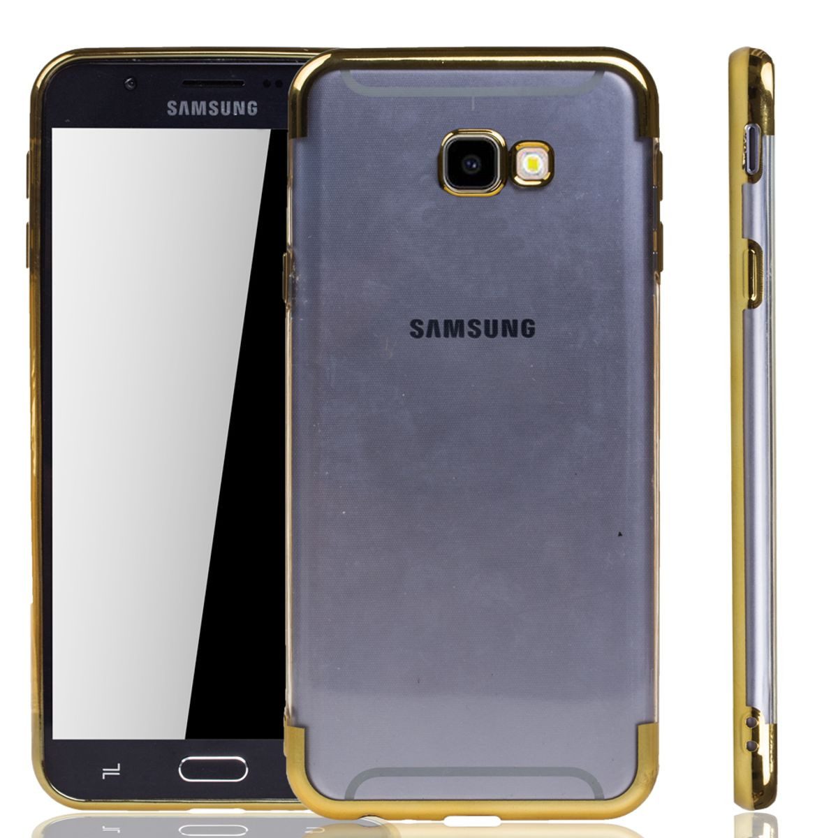 König Design Handyhülle Samsung Galaxy J4 Plus, Samsung Galaxy J4 Plus Handyhülle Bumper Backcover Gold