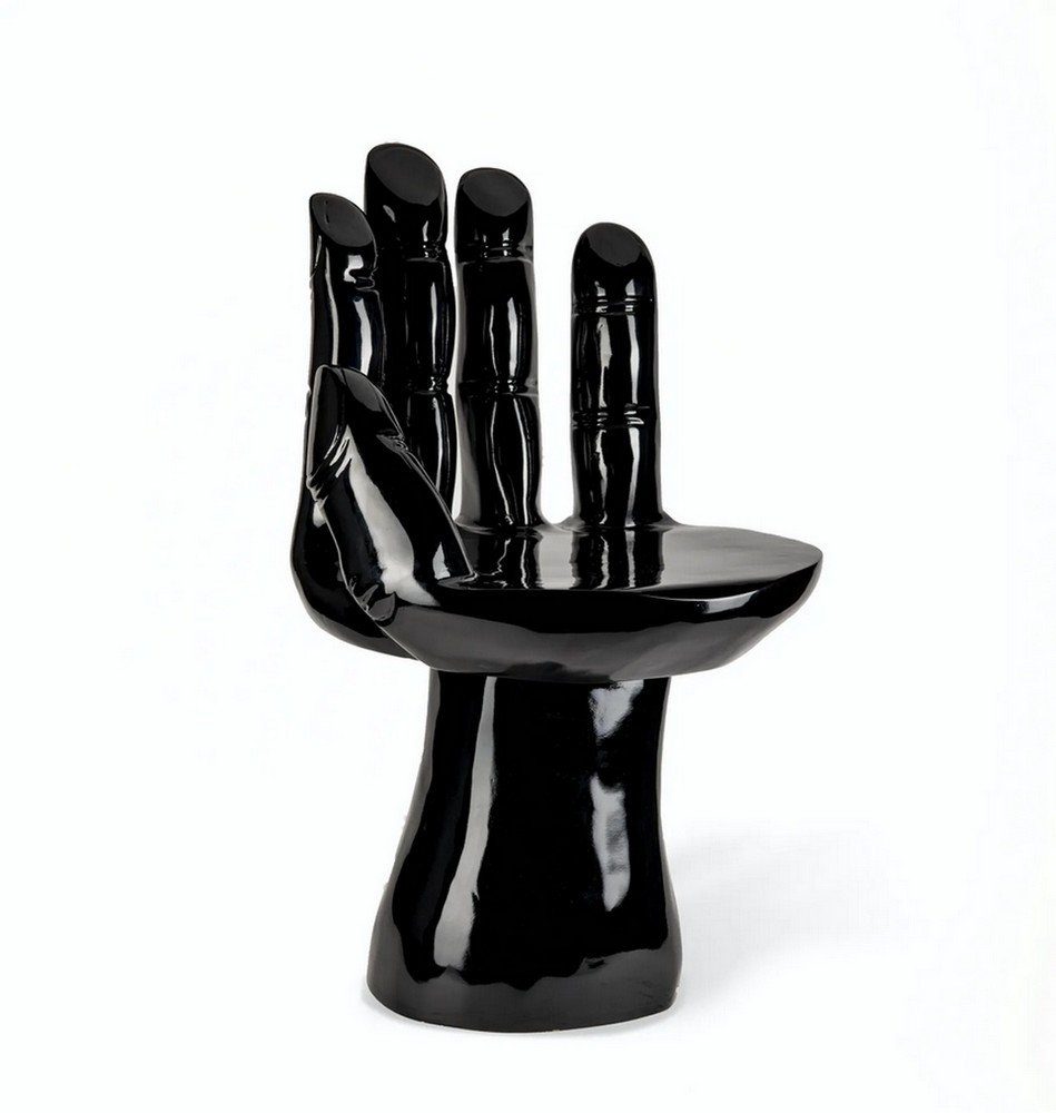 Hand daslagerhaus living Designersessel schwarz Stuhl Polyester