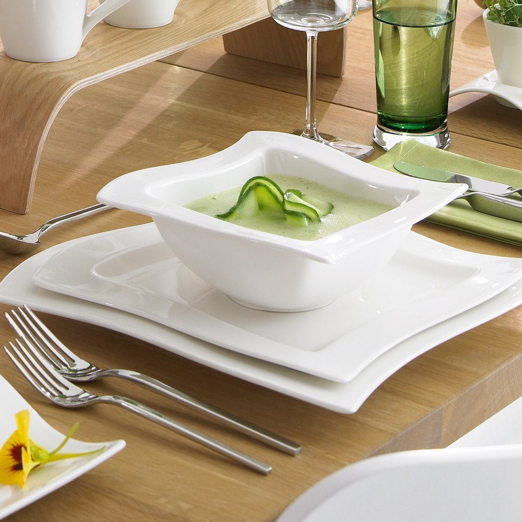 Villeroy & Boch Müslischale NewWave Schale 17 x 17 cm, Porzellan, (1-tlg), Premium Porcelain, ofen-, mikrow.- & spülm.fest, Made in Germany