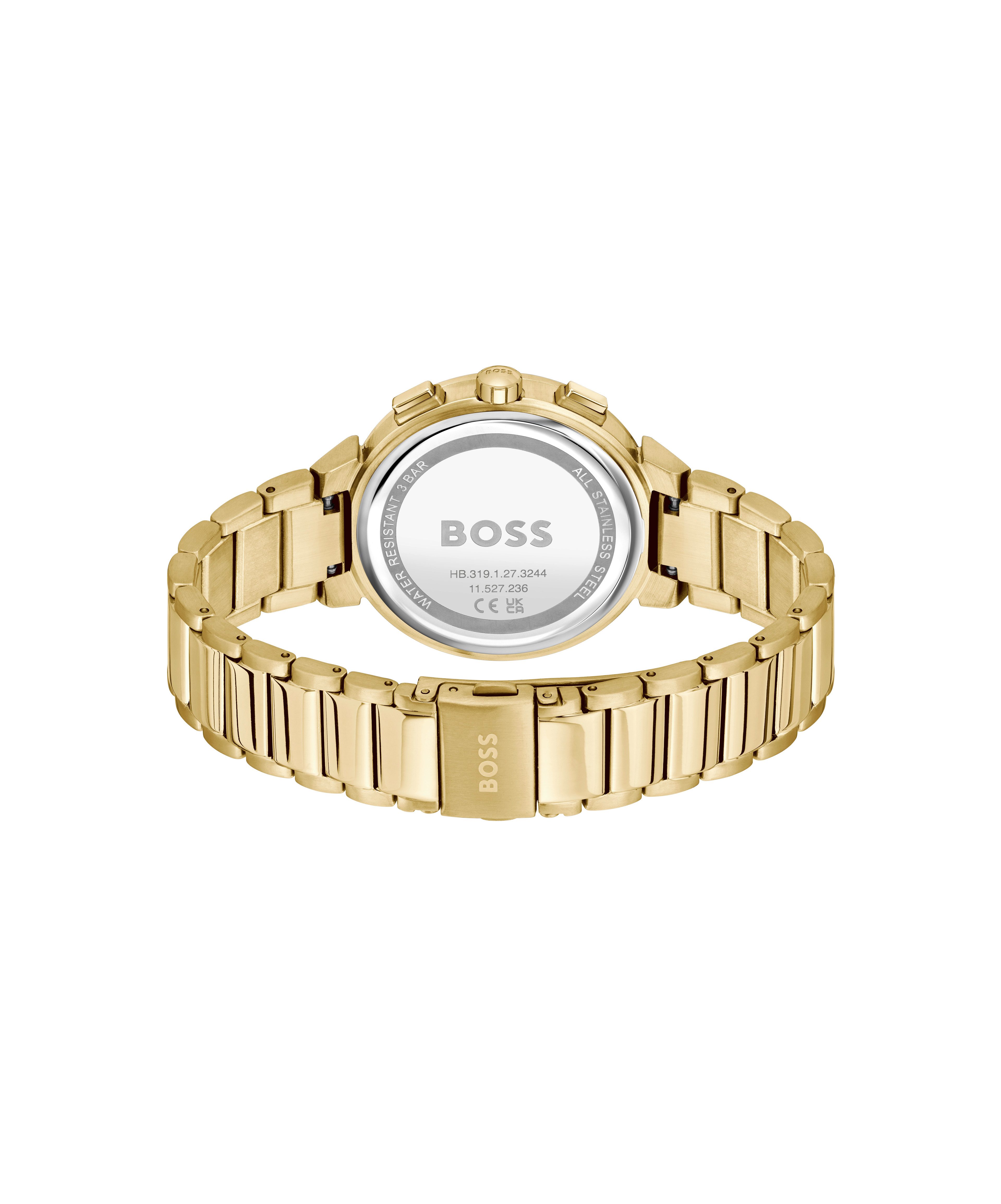 BOSS Multifunktionsuhr ONE 1502807, Quarzuhr, Armbanduhr, Damenuhr, Edelstahlarmband, analog