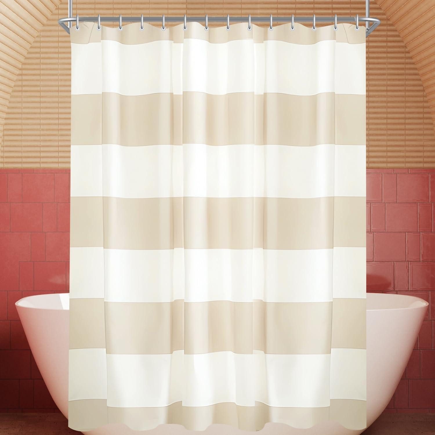 LuxusKollektion Duschvorhang Duschvorhang 80x180cm Streifen Multi 134 H180 x B80 cm (1er Pack) Breite 80 cm