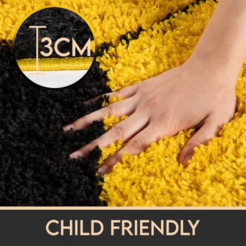 Teppich Fußball-Design, Teppium, Rund, Höhe: 30 mm, Kinder Teppich Fußball-Form Kinderzimmer versch.farben und größen