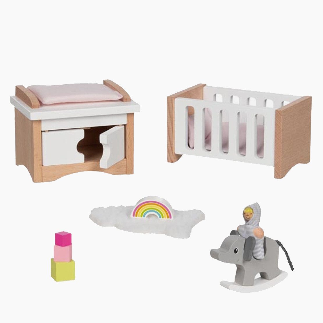 goki Puppenhausmöbel Puppenmöbel Style, Babyzimmer (packung, 12tlg., spar s günstig online kaufen