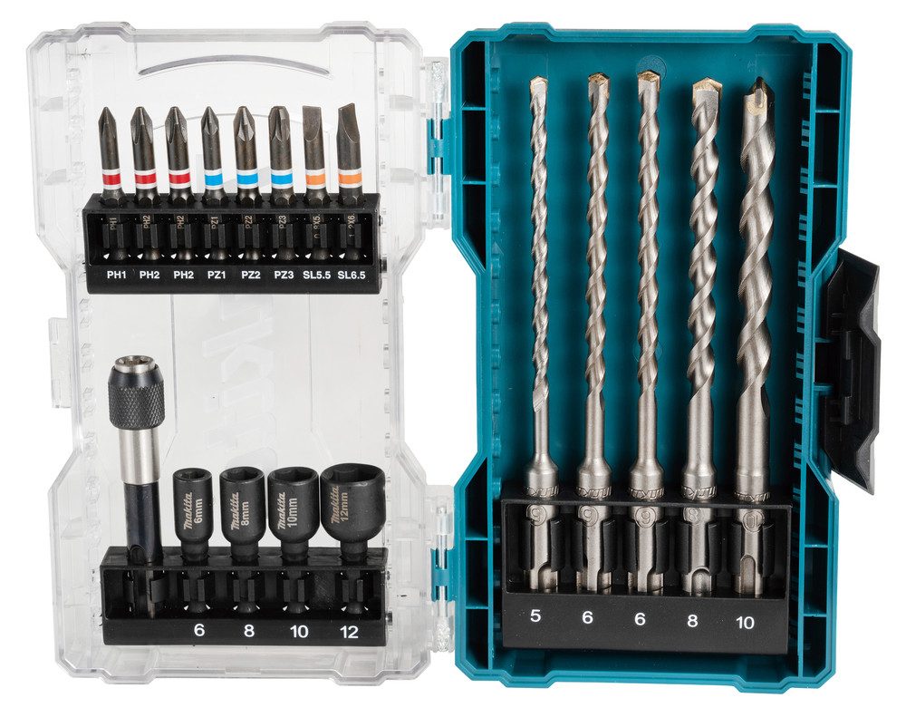 Makita Bohrer- und Bitset Makita Bohrer-Bit-Set 18-tlg. E-07026, 18-St.