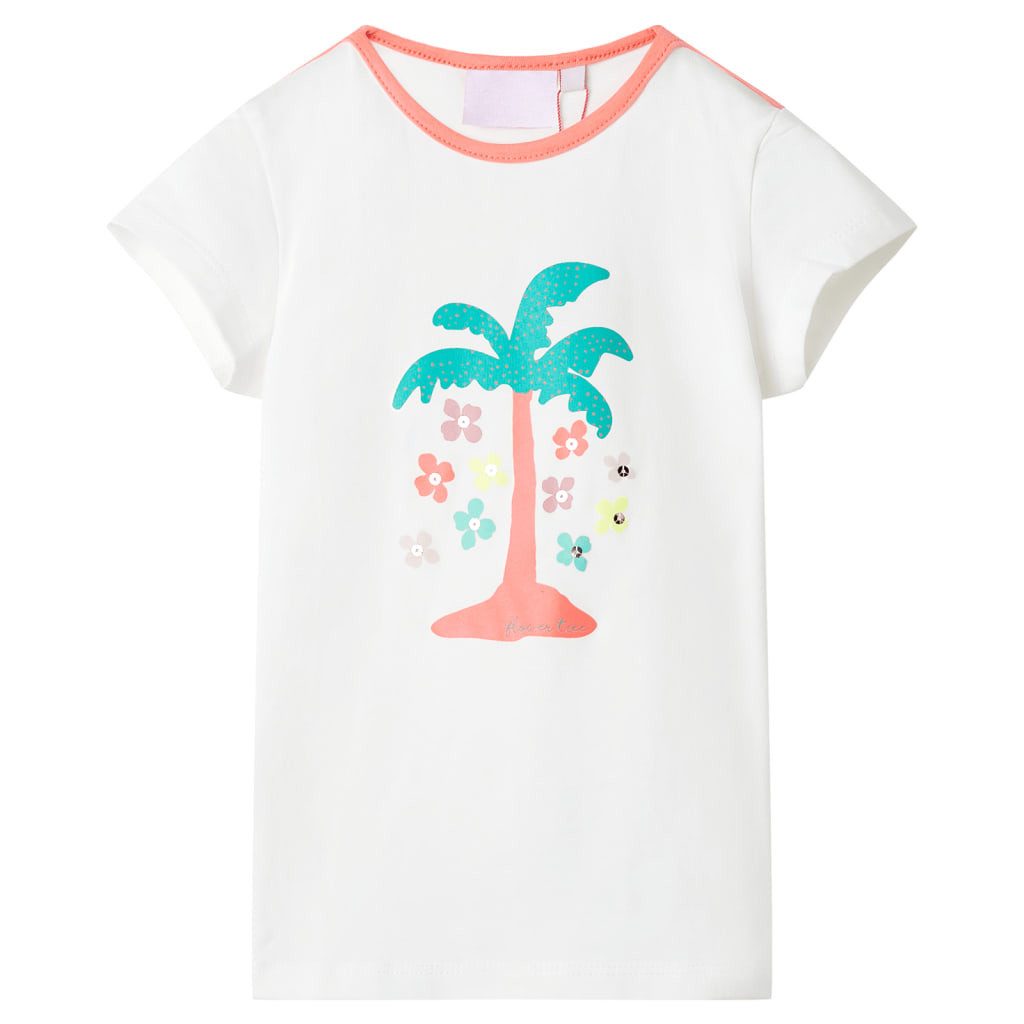 vidaXL T-Shirt Kinder-T-Shirt Ecru 104