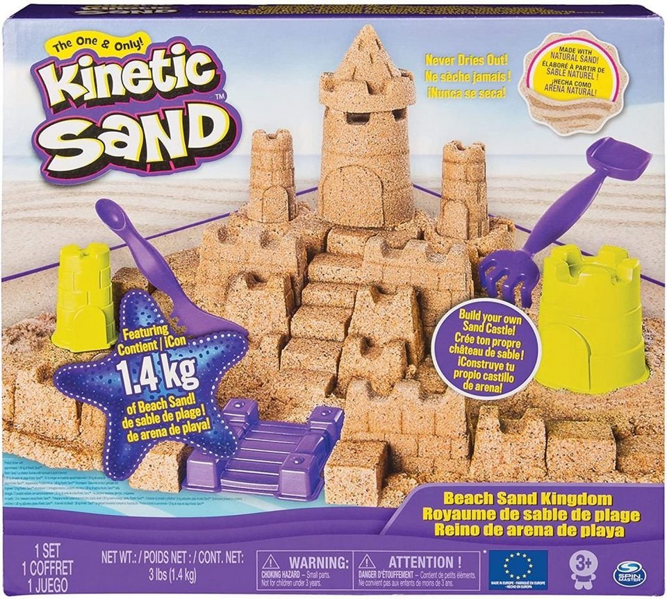 Spin Master Spielsand Kinetic Sand Sandburgen Set mit 1,4 kg