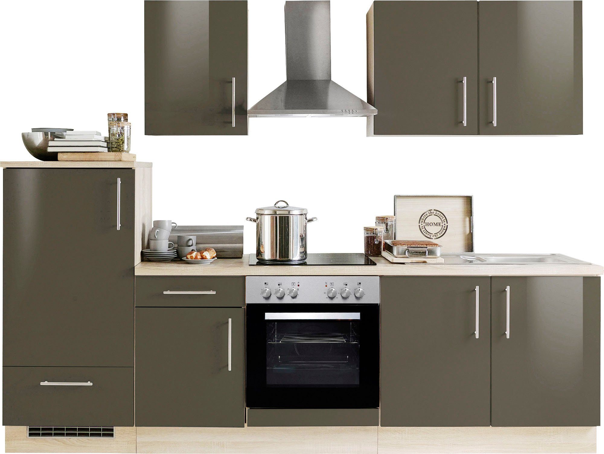 Menke Küchen Küchenzeile »Premium«, Küchenzeile mit E-Geräten, Breite 270  cm online kaufen | OTTO