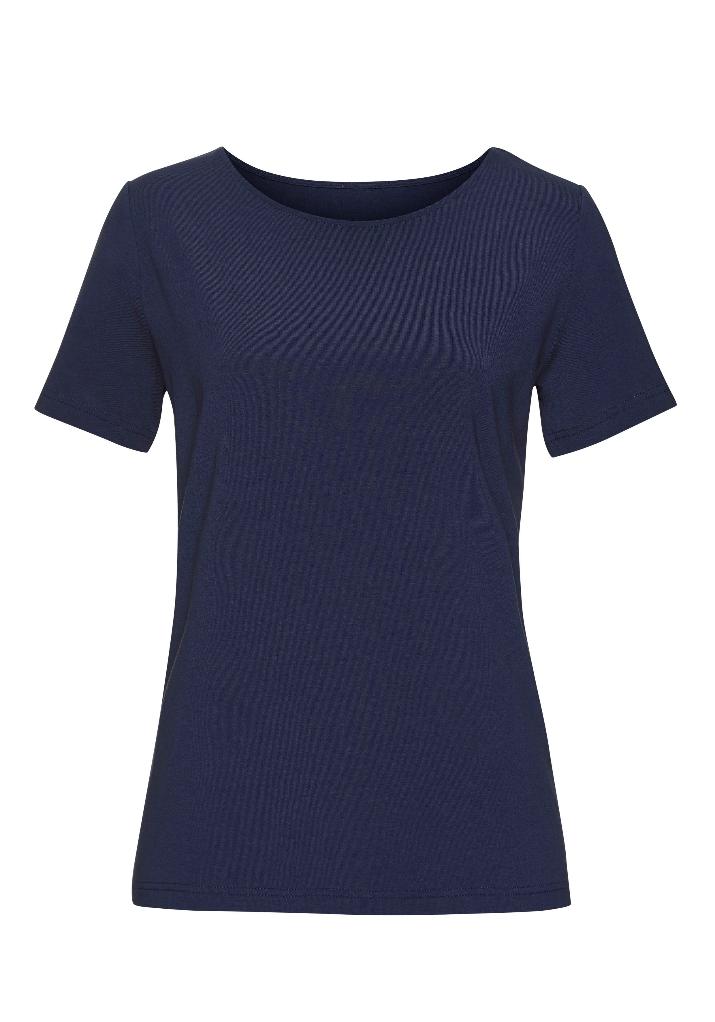 LASCANA T-Shirt (2er-Pack) aus elastischem Jersey mit Baumwolle und Modal – Bild 5 von 5