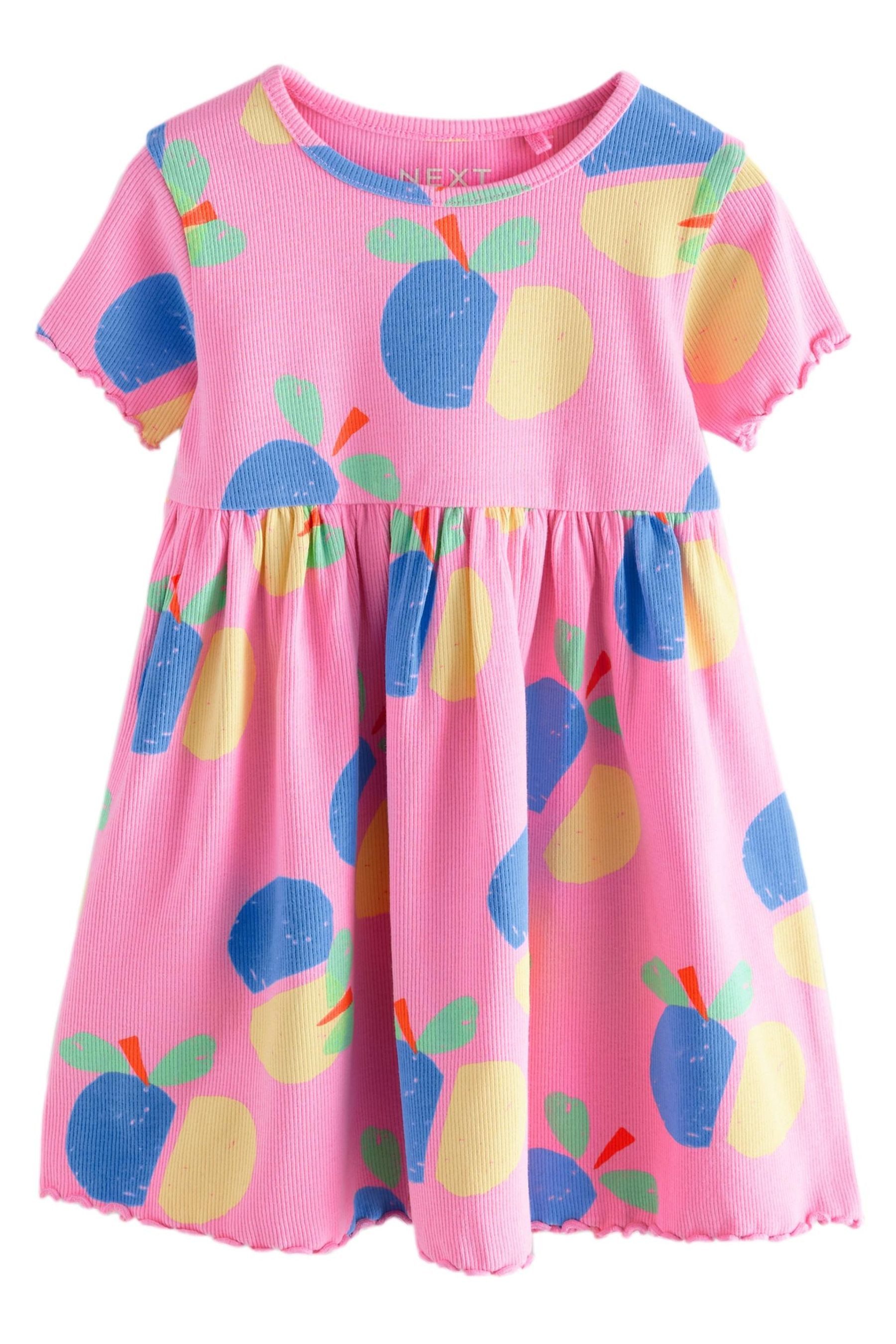 Jerseykleid Kurzärmeliges, geripptes Jersey-Kleid