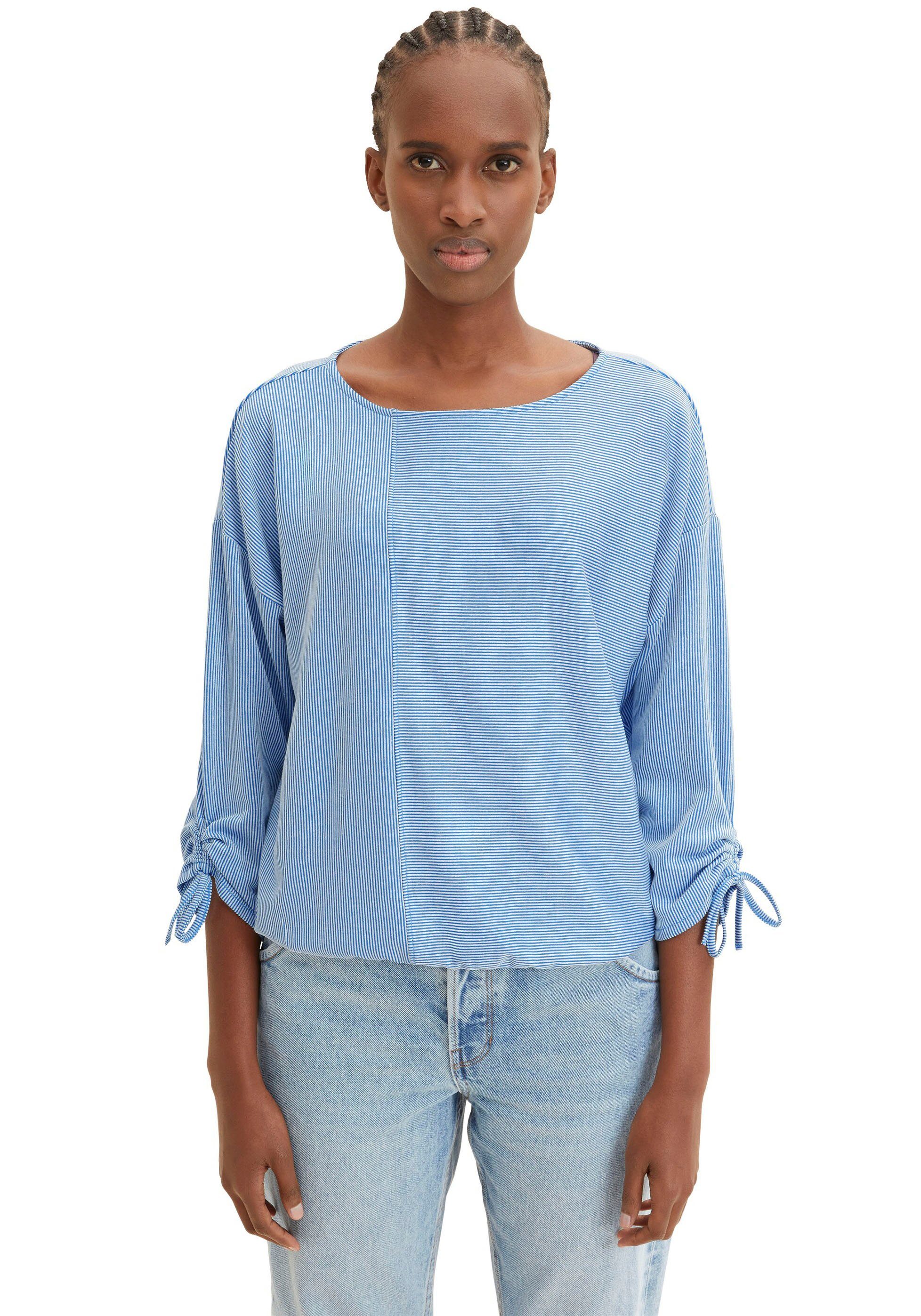 TOM TAILOR Denim 3/4-Arm-Shirt in feiner günstig online kaufen