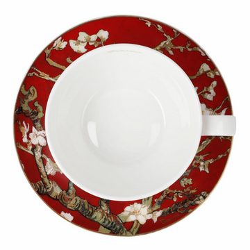 Goebel Cappuccinotasse Vincent van Gogh - Mandelbaum Rot, Fine Bone China