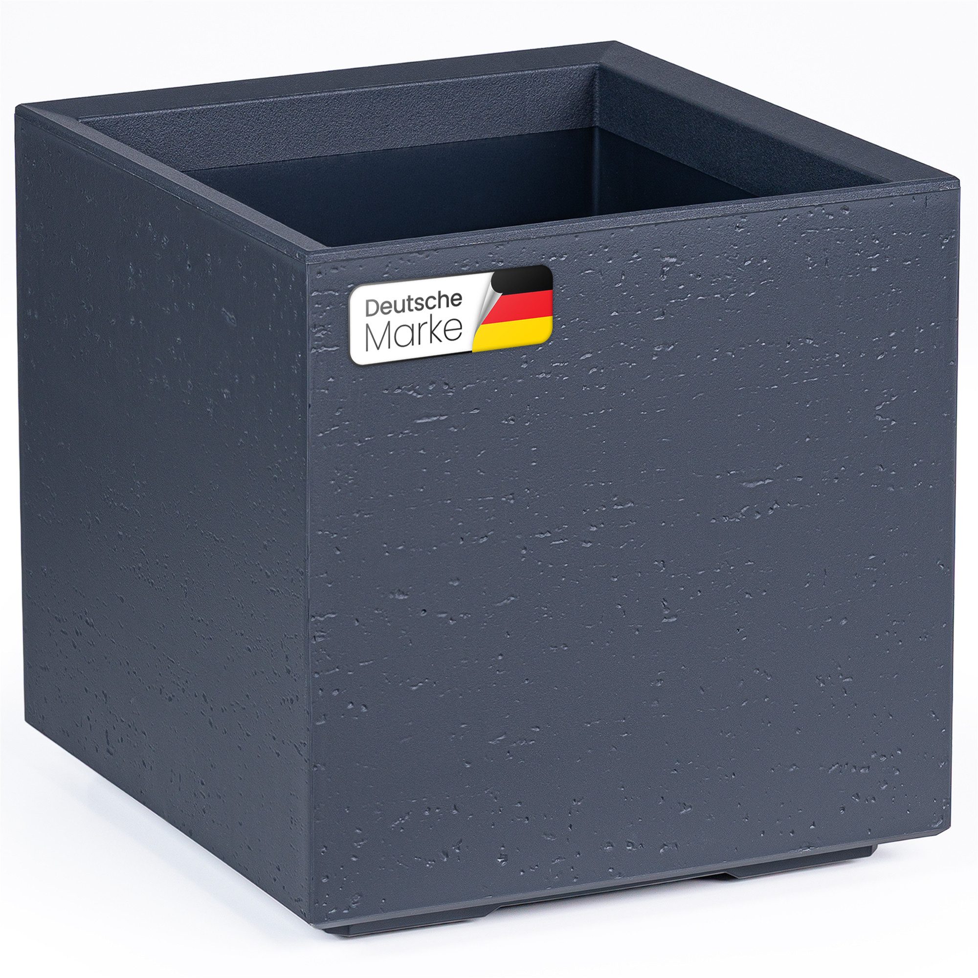 KONZEPT Pflanzkübel groß außen, Blumenkübel mit Rollen, aus Kunststoff (40 x 40 x 39 cm), ideal für Balkon, Terrasse und Garten
